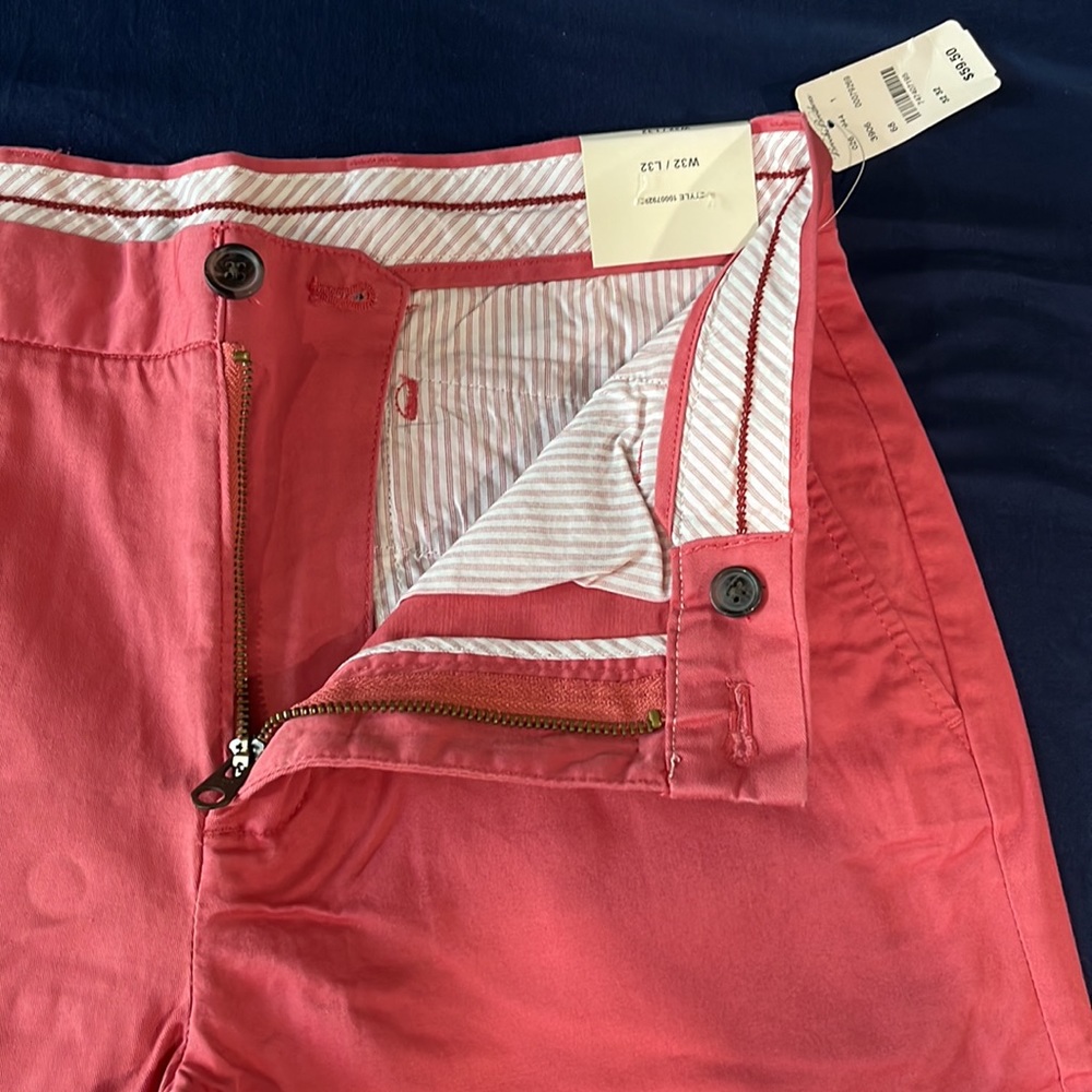 Brooks Brothers Mens Red Fleece Stretch Chinos - Salmon